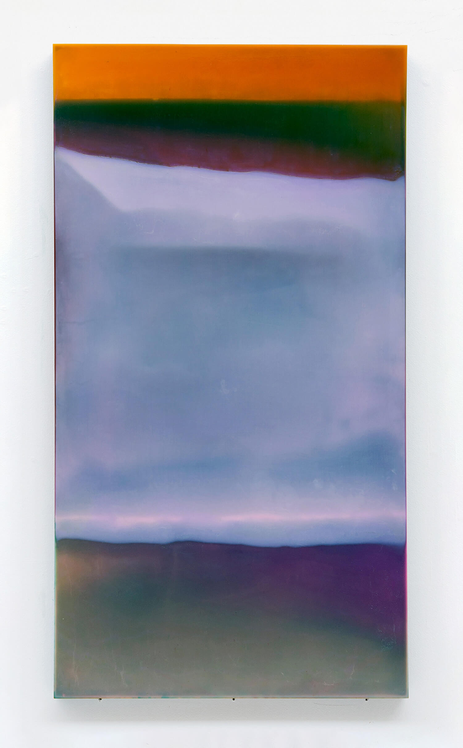 Pigmente, Epoxydharz, Holzchassis<br />
122 × 66 × 4.5 cm